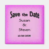 Sla de datum op Pink Glow Magneet (Voorkant)