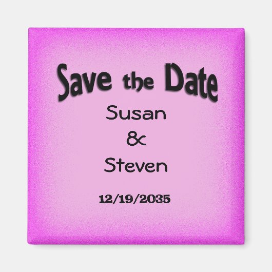 Sla de datum op Pink Glow Magneet (Voorkant)