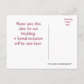 Sla de datum op Pk Knockout Roos-elke gelegenheid Aankondigingskaart (Achterkant)