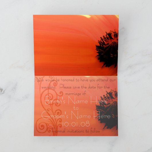 Sla de datum op - Poppy (Binnen)