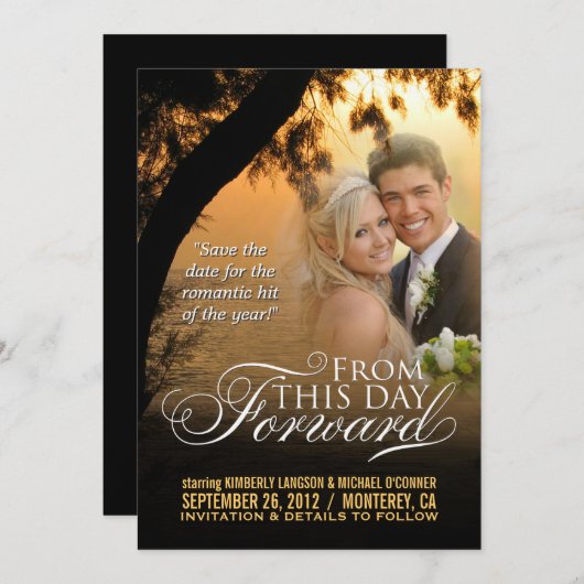 Sla de datum op - Poster Wedding Movie Save The Date (Voorkant / Achterkant)