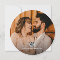 Sla de datum op QR-code Hout Rustieke foto Huwelij