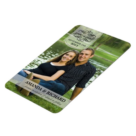 Sla de datum op - randloze aangepaste fotomagneten magneet (Linkerzijde)