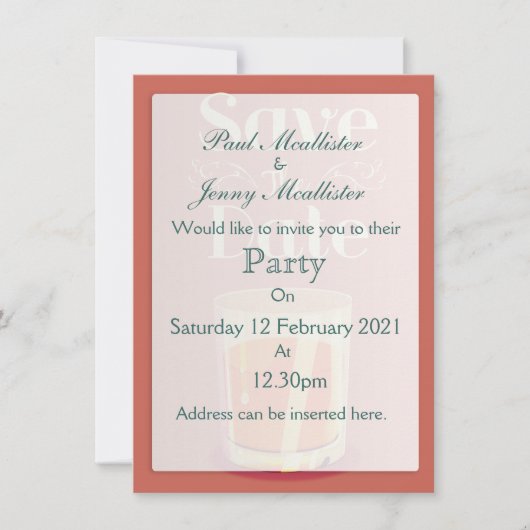 Sla de datum op Retro whisky-drank Kaart (Voorkant)