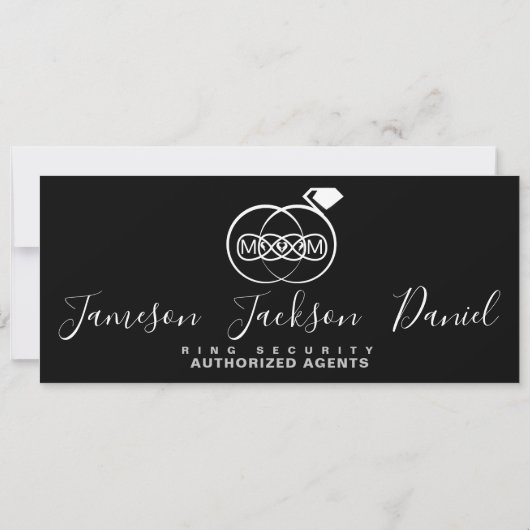 Sla de datum op Ringdrager fotocards Save The Date (Achterkant)