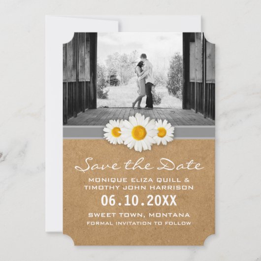 Sla de datum op - Robuust papier en tijdschriften Save The Date (Voorkant)