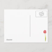 Sla de datum op Rode gele tulpenbloemen Aankondigingskaart (Achterkant)