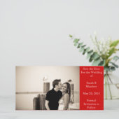 Sla de datum op - rood save the date (Staand voorkant)