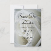 Sla de datum op - Roos Wit getextureerd Save The Date (Voorkant)