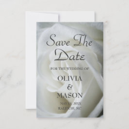 Sla de datum op - Roos Wit getextureerd Save The Date
