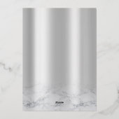 Sla de datum op Rosegold Glitter Drips Silver Folie Feestdagenkaart (Achterkant)