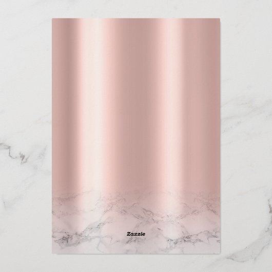 Sla de datum op Rosegold Glitter Drips Silver Folie Feestdagenkaart (Achterkant)