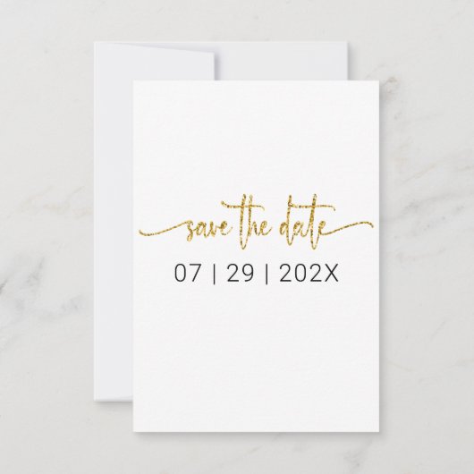 Sla de datum op Roze Bloemenlente Foto Save The Date (Achterkant)