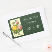 Sla de datum op Roze Gele  Rozen Sticker (Envelop)