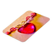 Sla de datum op Roze Hart Magneet (Linkerzijde)
