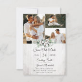 Sla de datum op Rustic Southern Cotton Trouwkaart Kaart (Voorkant)