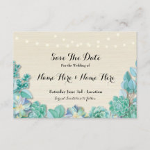 Sla de datum op rustieke succulenten Mint Lights N