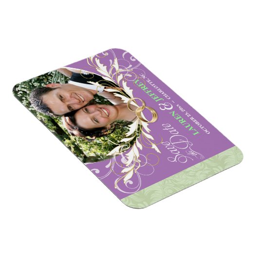 Sla de datum op - Sage & Lavendel Fotomagneten Magneet (Rechterzijde)