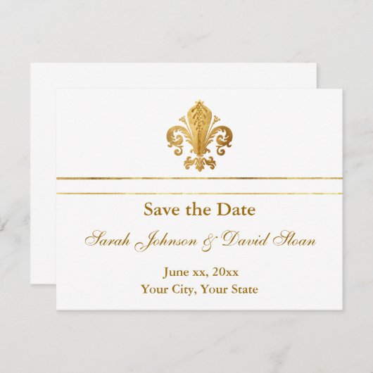 Sla de datum op save the date (Voorkant / Achterkant)