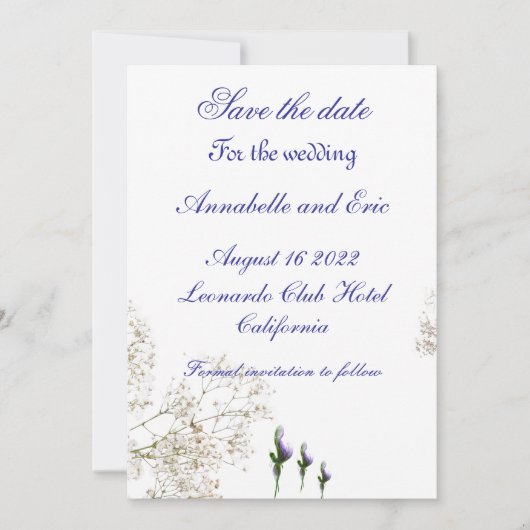 Sla de datum op save the date (Voorkant)