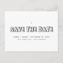 Sla de datum op Schattigee eenvoudige huwelijksaan