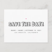 Sla de datum op Schattigee eenvoudige huwelijksaan Briefkaart (Voorkant)