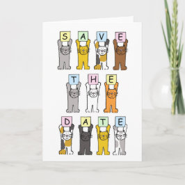 Sla de datum op Schattigee katten Aankondiging