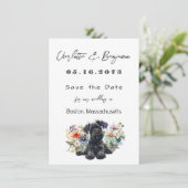 Sla de datum op Schnauzer Dog Wedding Aankondiging (Staand voorkant)