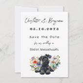 Sla de datum op Schnauzer Dog Wedding Aankondiging (Voorkant)