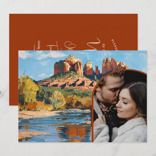 Sla de datum op - Sedona Red Rock Cathedral Kaart (Voorkant / Achterkant)