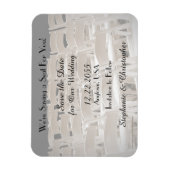 Sla de datum op Sepia Trouwstoelen Magneet (Verticaal)