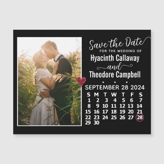 Sla de datum op September 2024 Agenda Foto Magneet (Voorkant)