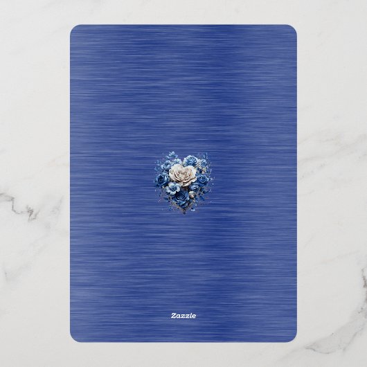 Sla de datum op September 2026 bruiloft Folie Uitnodiging (Achterkant)