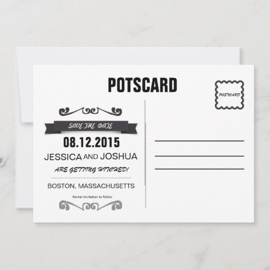 SLA DE DATUM OP, SLA HET BRIEFKAART DATUM AANKONDI (Achterkant)