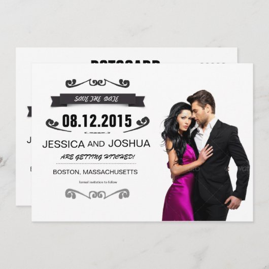 SLA DE DATUM OP, SLA HET BRIEFKAART DATUM AANKONDI (Voorkant / Achterkant)