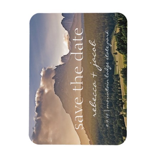 Sla de datum op / Sla onze datum rustieke bruiloft Magneet (Verticaal)