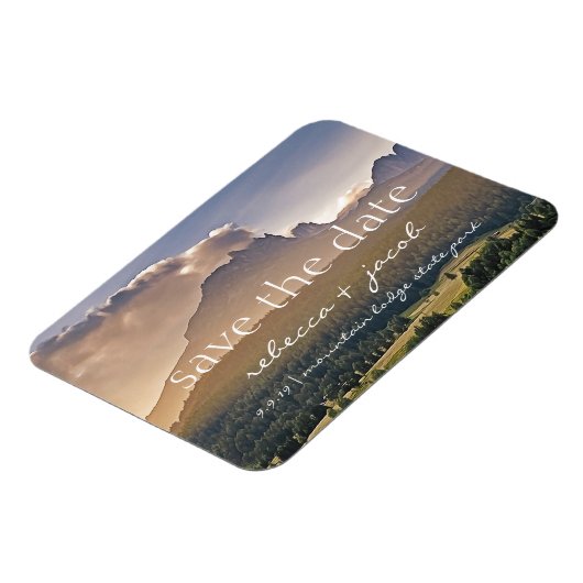 Sla de datum op / Sla onze datum rustieke bruiloft Magneet (Linkerzijde)