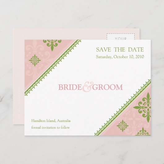 SLA DE DATUM OP:: Slant 10 Aankondigingskaart (Voorkant / Achterkant)