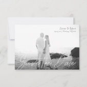 Sla de datum op Small Smooth Stroke-aankondiging Kaart (Voorkant)