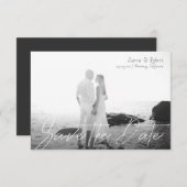 Sla de datum op Small Smooth Stroke-aankondiging Kaart (Voorkant / Achterkant)