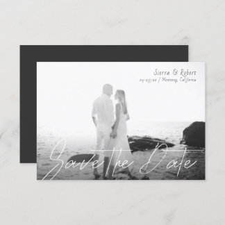 Sla de datum op Small Smooth Stroke-aankondiging Kaart