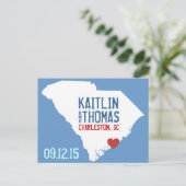 Sla de datum op -  - South Carolina Aankondigingskaart (Staand voorkant)