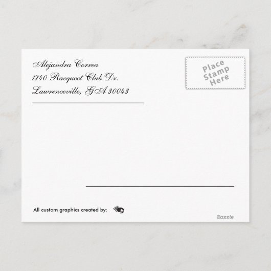 Sla de datum op (Spaans) Aankondigingskaart (Achterkant)