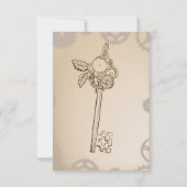 Sla de datum op - Steampunk Gears and Keys Save The Date (Achterkant)