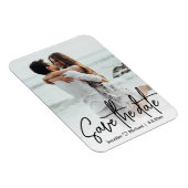 sla de datum op, stijlvolle bruidsfoto van het han magneet (Rechterzijde)