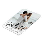 sla de datum op, stijlvolle bruidsfoto van het han magneet (Linkerzijde)