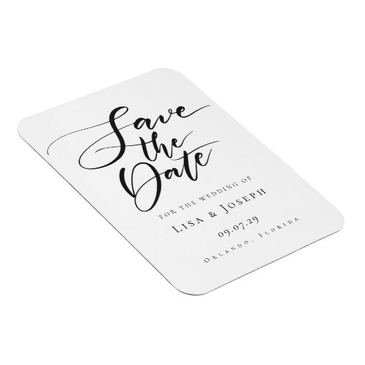 Sla de datum op Stijlvolle chic kalender Magneet (Rechterzijde)