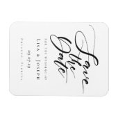 Sla de datum op Stijlvolle chic kalender Magneet (Horizontaal)