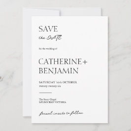 Sla de datum op straalt tijdloze charme en elegant save the date