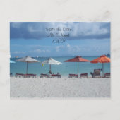 Sla de datum op - strand bestemming bruiloft aankondigingskaart (Voorkant)